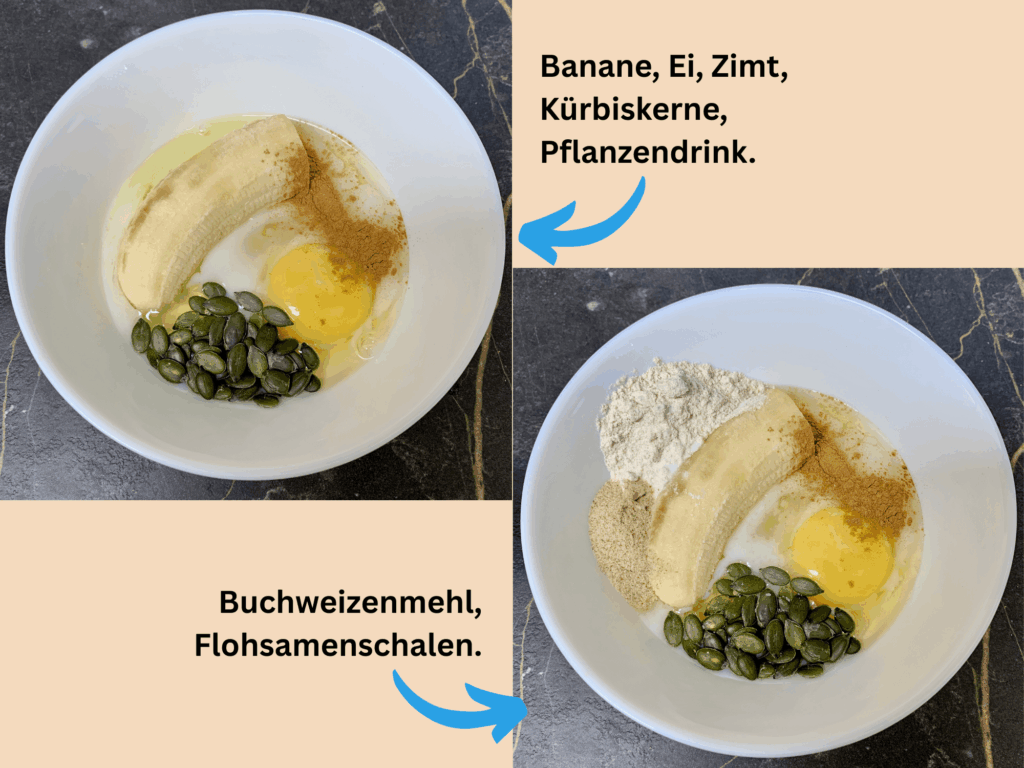 Zutaten darmfreundliche Pancakes