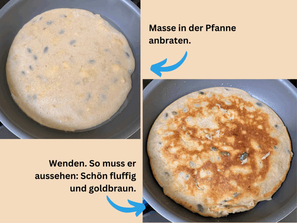Ballaststoff-Protein-Pancake-braten