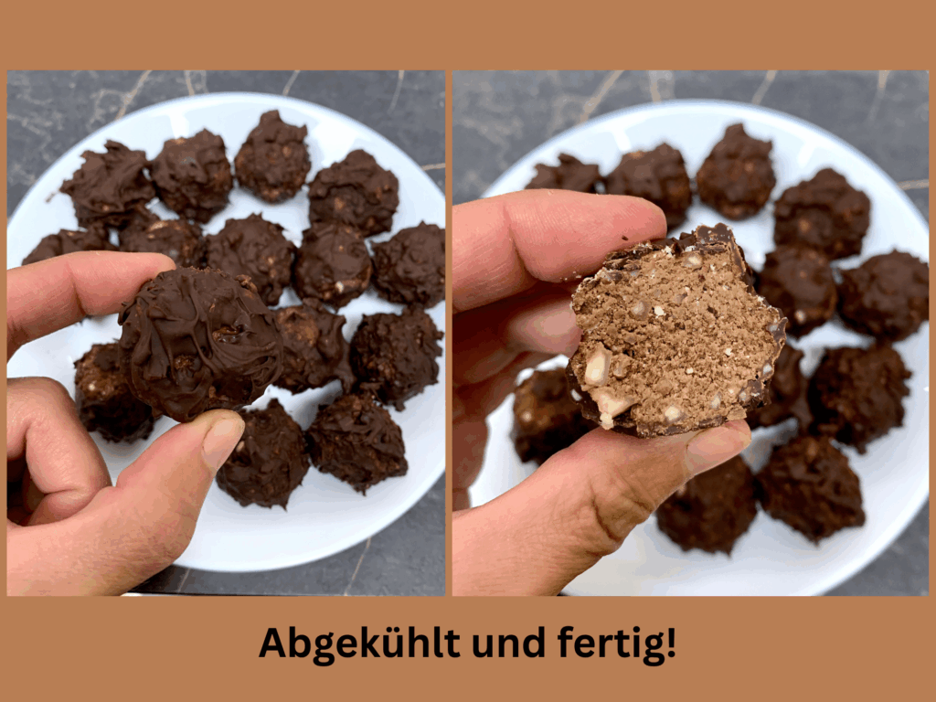 Kakao-Mandel-Kugeln fertig