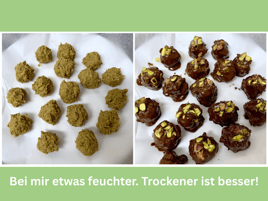 Pralinen aus Pistazien und Datteln