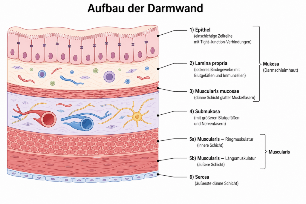 Darmschleimhaut-Aufbau