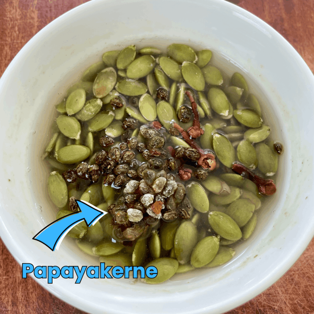 Antiparasitäre Ernährung mit Kürbiskernen, Nelken und Papayakernen