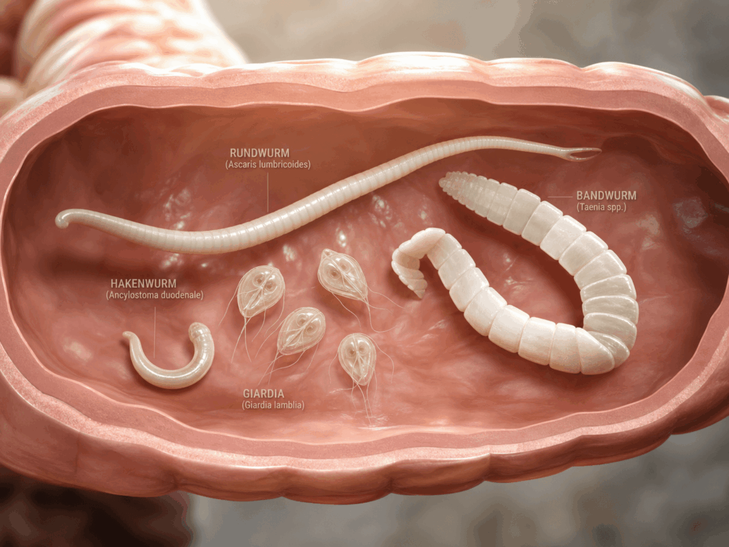 Verschiedene Darmparasiten
